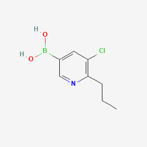 Chemical structure of (5-Chloro-6-propylpyridin-3-yl)boronic acid