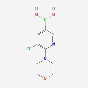 Chemical structure of 5-Chloro-6-morpholinopyridine-3-boronic acid