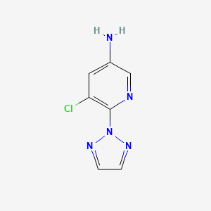 Chemical structure of 5-Chloro-6-(2H-1,2,3-triazol-2-yl)pyridin-3-amine