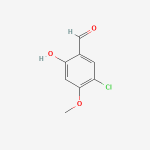 Chemical structure of 5-Chloro-4-methoxysalicylaldehyde