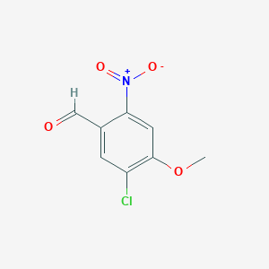 Chemical structure of 5-Chloro-4-methoxy-2-nitrobenzaldehyde