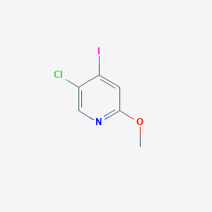Chemical structure of 5-Chloro-4-iodo-2-methoxypyridine