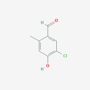 Chemical structure of 5-Chloro-4-hydroxy-2-methylbenzaldehyde