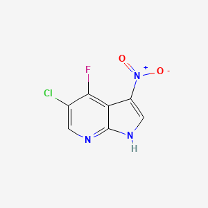 Chemical structure of 5-Chloro-4-fluoro-3-nitro-1H-pyrrolo[2,3-b]pyridine