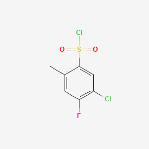 Chemical structure of 5-Chloro-4-fluoro-2-methylbenzenesulfonyl chloride