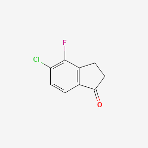 Chemical structure of 5-Chloro-4-fluoro-2,3-dihydro-1H-inden-1-one