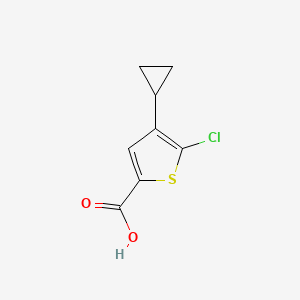 Chemical structure of 5-Chloro-4-cyclopropylthiophene-2-carboxylic acid