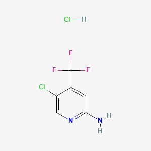 Chemical structure of 5-Chloro-4-(trifluoromethyl)pyridin-2-amine hydrochloride