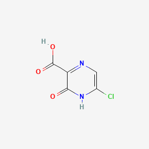 Chemical structure of 5-Chloro-3-oxo-3,4-dihydropyrazine-2-carboxylic acid