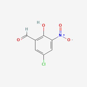 Chemical structure of 5-Chloro-3-nitrosalicylaldehyde