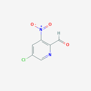 Chemical structure of 5-Chloro-3-nitropicolinaldehyde