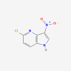 Chemical structure of 5-Chloro-3-nitro-1H-pyrrolo[3,2-b]pyridine