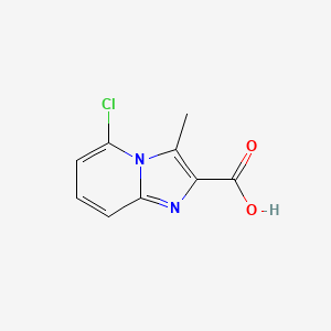 Chemical structure of 5-Chloro-3-methylimidazo[1,2-a]pyridine-2-carboxylic acid