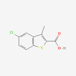 Chemical structure of 5-Chloro-3-methylbenzo[b]thiophene-2-carboxylic acid
