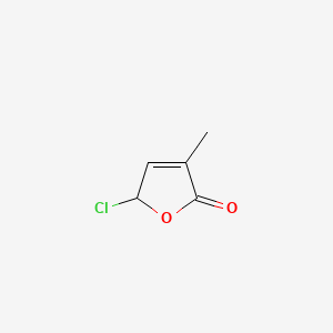 Chemical structure of 5-Chloro-3-methylfuran-2(5H)-one