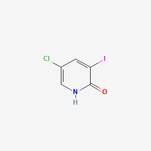 Chemical structure of 5-Chloro-3-iodopyridin-2-ol