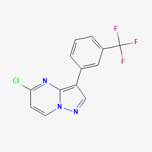 Chemical structure of 5-Chloro-3-[3-(trifluoromethyl)phenyl]pyrazolo[1,5-a]pyrimidine