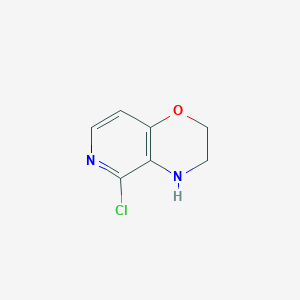 Chemical structure of 5-Chloro-3,4-dihydro-2H-pyrido[4,3-b][1,4]oxazine