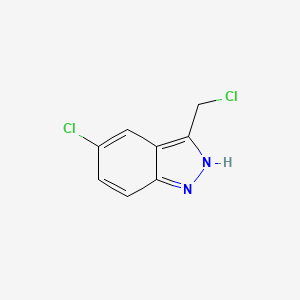 Chemical structure of 5-Chloro-3-(chloromethyl)-1H-indazole