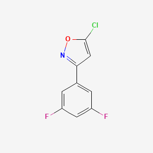 Chemical structure of 5-Chloro-3-(3,5-difluorophenyl)isoxazole