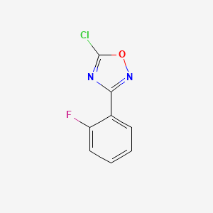 Chemical structure of 5-Chloro-3-(2-fluorophenyl)-1,2,4-oxadiazole