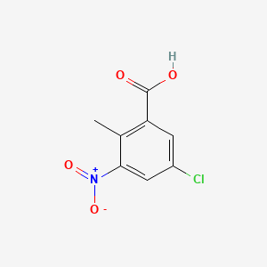 Chemical structure of 5-chloro-2-methyl-3-nitrobenzoic acid