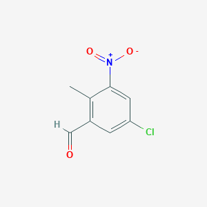 Chemical structure of 5-Chloro-2-methyl-3-nitrobenzaldehyde