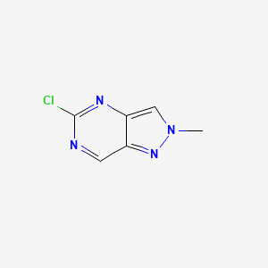 Chemical structure of 5-Chloro-2-methyl-2H-pyrazolo[4,3-d]pyrimidine