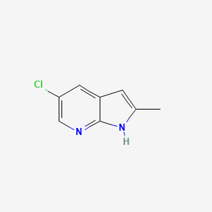 Chemical structure of 5-Chloro-2-methyl-1H-pyrrolo[2,3-b]pyridine