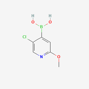 Chemical structure of (5-Chloro-2-methoxypyridin-4-yl)boronic acid
