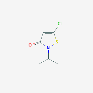 Chemical structure of 5-Chloro-2-isopropylisothiazol-3(2H)-one