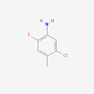 Chemical structure of 5-Chloro-2-iodo-4-methylaniline