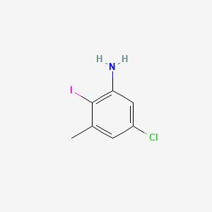 Chemical structure of 5-Chloro-2-iodo-3-methylaniline