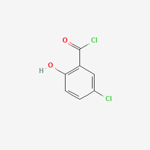 Chemical structure of 5-chloro-2-hydroxybenzoyl chloride