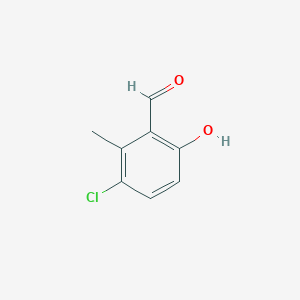 Chemical structure of 5-chloro-2-hydroxy-6-Methylbenzaldehyde