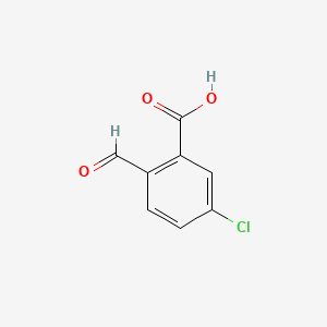 Chemical structure of 5-Chloro-2-formylbenzoic acid