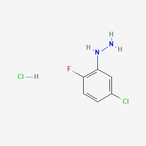 Chemical structure of 5-Chloro-2-fluorophenylhydrazine hydrochloride