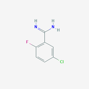 Chemical structure of 5-Chloro-2-fluorobenzimidamide