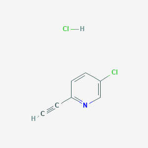 Chemical structure of 5-Chloro-2-ethynylpyridine hydrochloride
