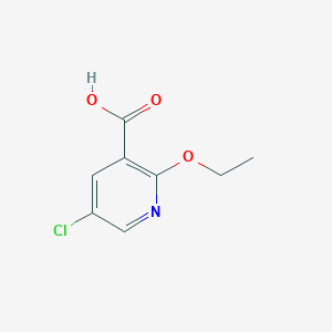 Chemical structure of 5-Chloro-2-ethoxynicotinic acid