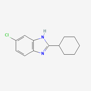 Chemical structure of 5-Chloro-2-cyclohexyl-1H-benzo[d]imidazole
