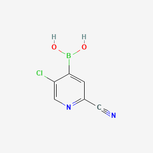 Chemical structure of 5-Chloro-2-cyanopyridine-4-boronic acid