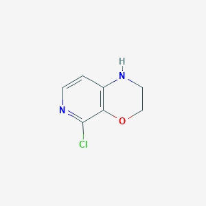 Chemical structure of 5-Chloro-2,3-dihydro-1H-pyrido[3,4-b][1,4]oxazine