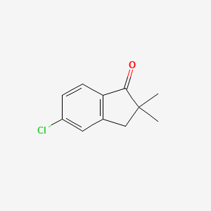 Chemical structure of 5-Chloro-2,2-dimethyl-2,3-dihydro-1H-inden-1-one