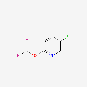 Chemical structure of 5-Chloro-2-(difluoromethoxy)pyridine