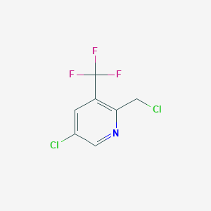 Chemical structure of 5-Chloro-2-(chloromethyl)-3-(trifluoromethyl)pyridine