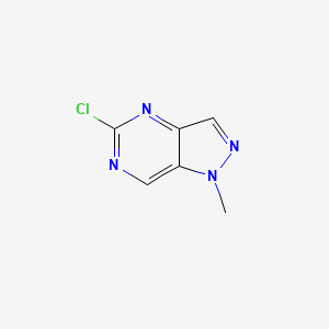Chemical structure of 5-Chloro-1-methyl-1H-pyrazolo[4,3-d]pyrimidine