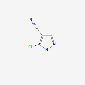 Chemical structure of 5-Chloro-1-methyl-1H-pyrazole-4-carbonitrile
