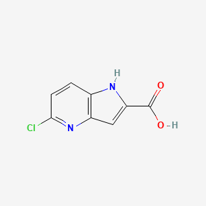 Chemical structure of 5-Chloro-1H-pyrrolo[3,2-b]pyridine-2-carboxylic acid