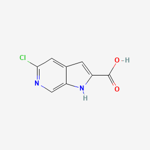 Chemical structure of 5-Chloro-1H-pyrrolo[2,3-c]pyridine-2-carboxylic acid